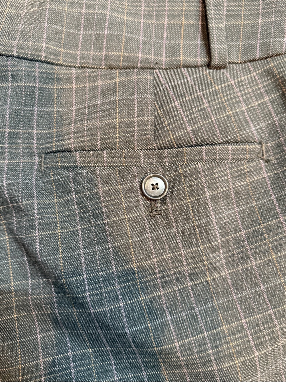 LOFT Gray Plaid Career Pants Womens Size 8 Ankle Straight Business Casual - Picture 7 of 10